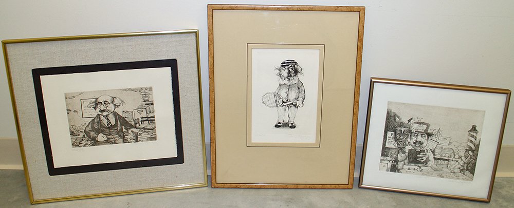 (3) CHARLES BRAGG ETCHINGS (1 of 4)