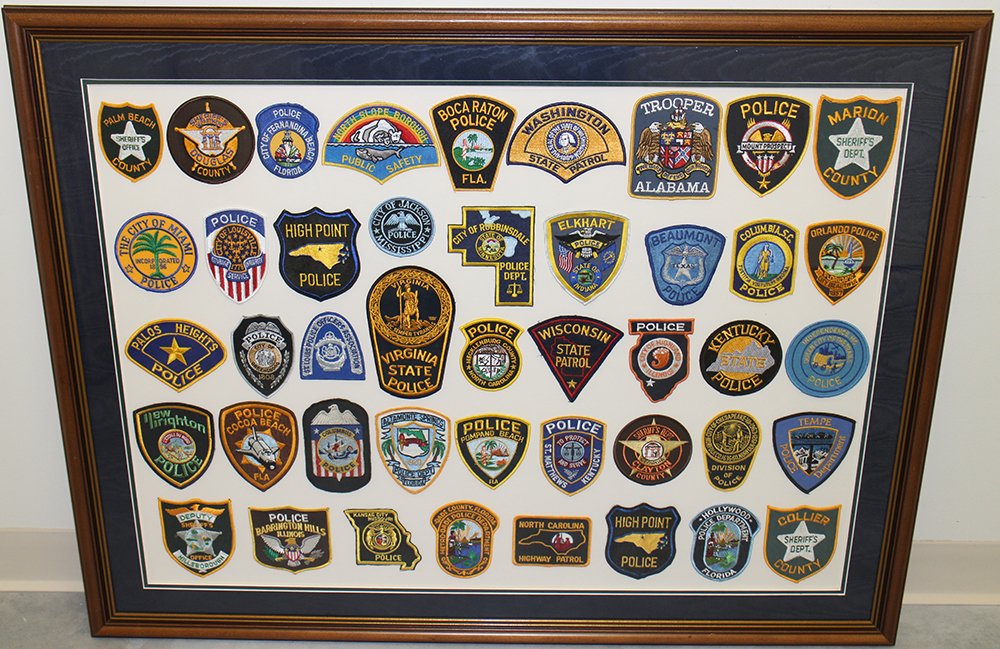 FRAMED POLICE PATCHES (1 of 2)