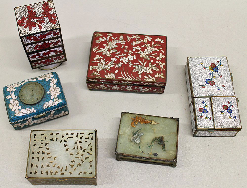 19TH/20TH CENTURY CHINESE CLOISONNE & ENAMEL BOXES (1 of 4)