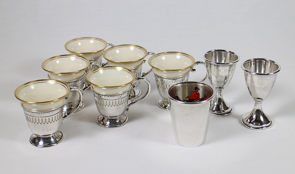 STERLING LENOX DEMITASSE SET & BARWARE (1 of 3)