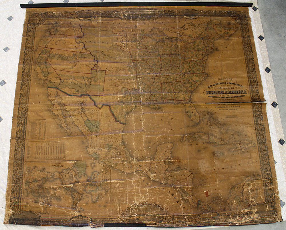 JOHNSON'S NEW ILLUSTRATED & EMBELLISHED COUNTY MAP (1 of 5)