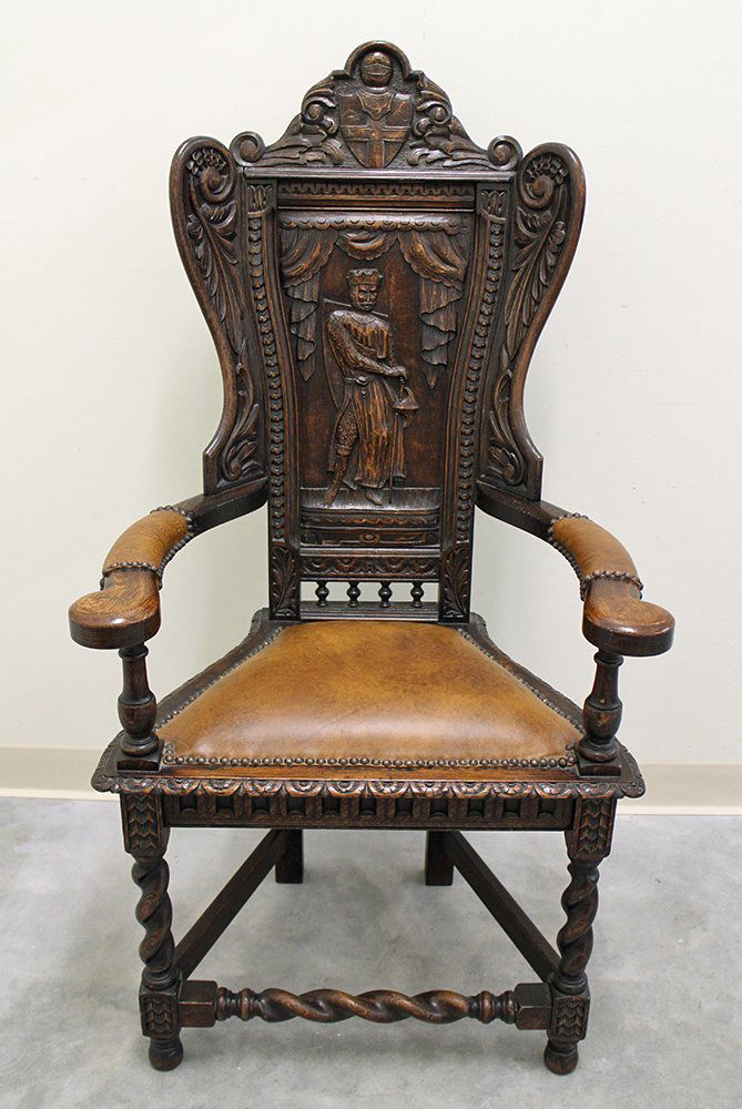 JACOBEAN STYLE KING'S CHAIR (1 of 3)