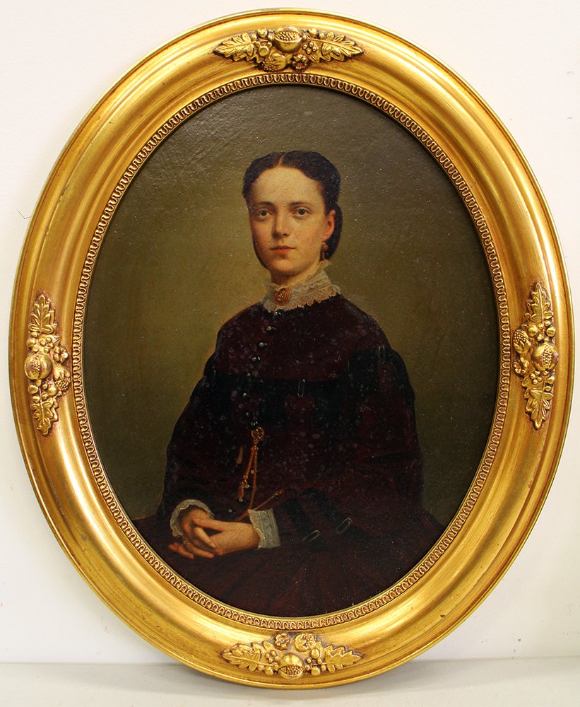 OIL ON PANEL PORTRAIT PAINTING (1 of 3)