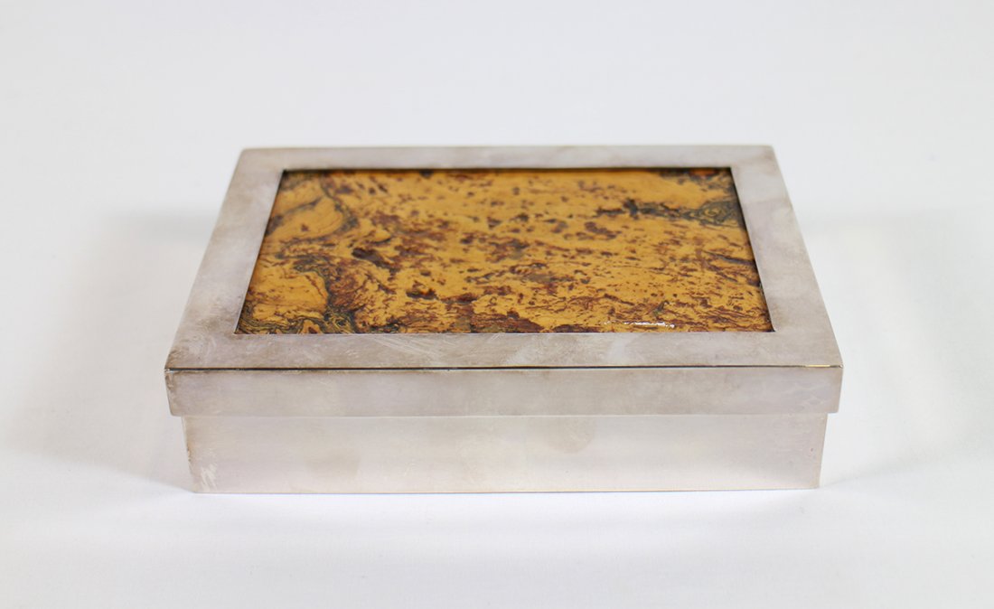 FRENCH SILVERPLATE HUMIDOR BOX (1 of 3)