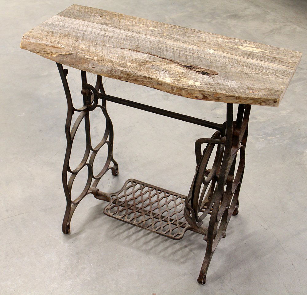 SEWING TABLE WITH BARNWOOD TOP (1 of 1)