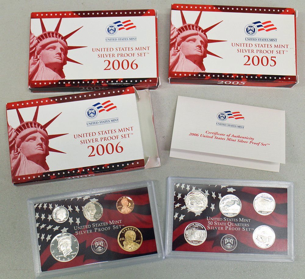 (3) UNITED STATES SILVER PROOF SETS (1 of 2)