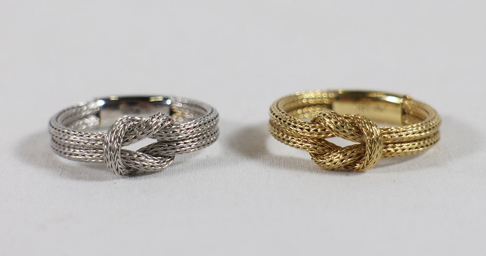(2) 14K GOLD LOVE KNOT RINGS (1 of 2)
