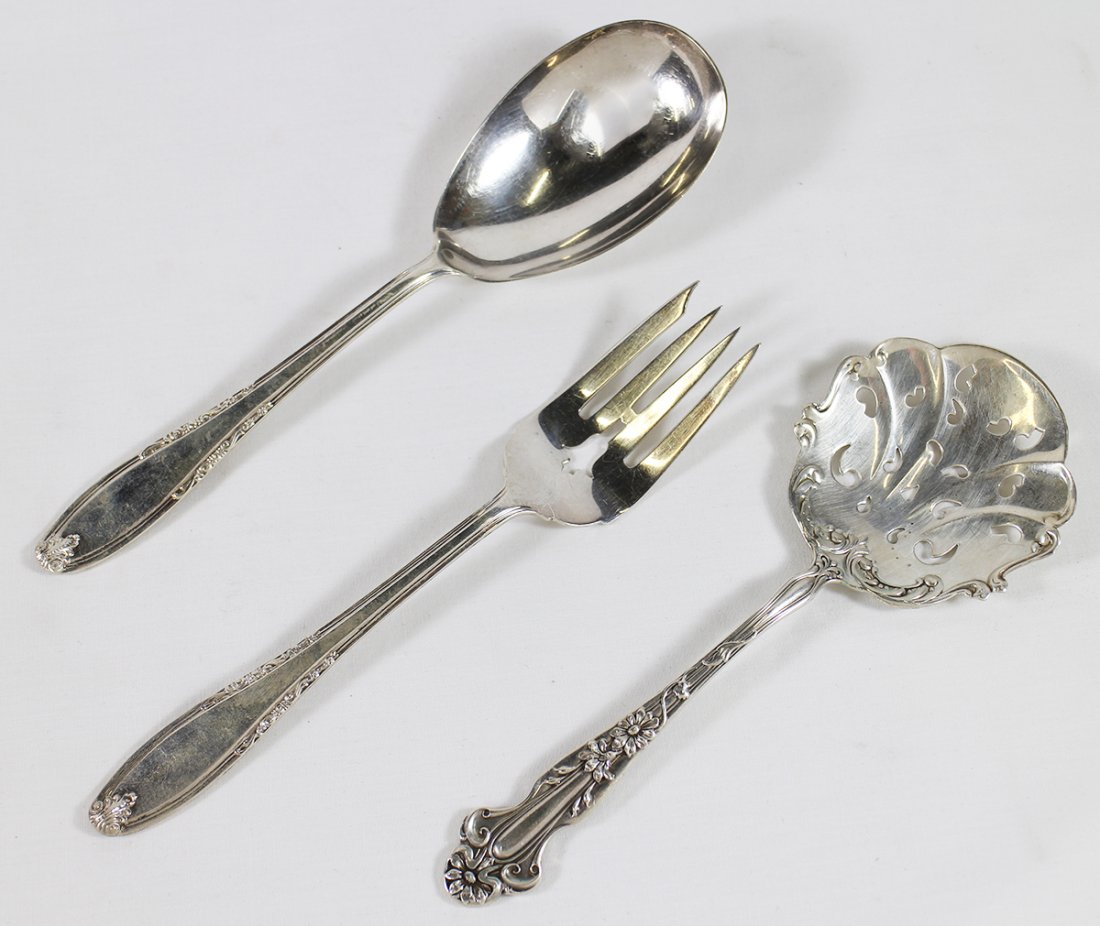 STERLING SALAD SET & SERVING SPOON (1 of 4)