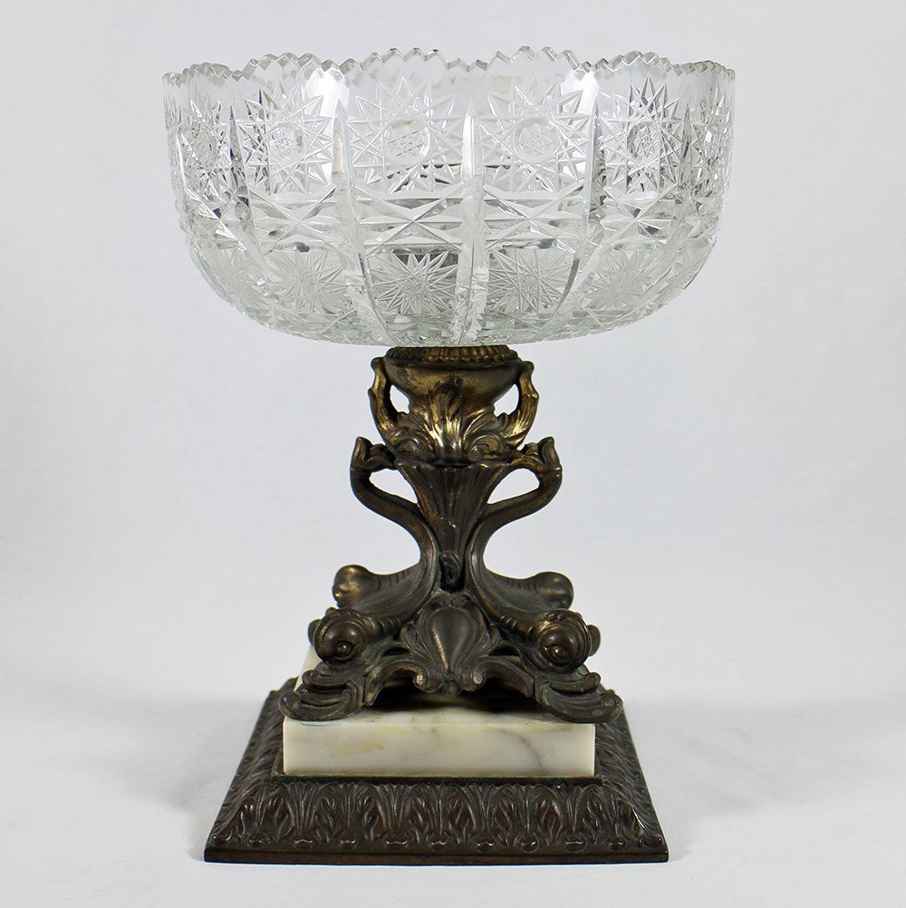 CRYSTAL & BRONZE COMPOTE (1 of 2)