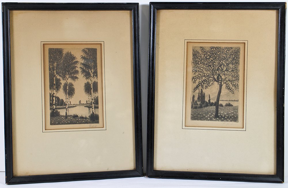 (2) SIGNED ANTIQUE ETCHINGS (1 of 3)