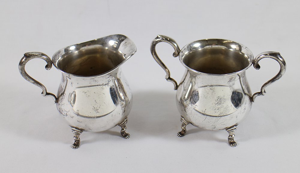 PRIESNER STERLING SILVER CREAMER & SUGAR (1 of 2)