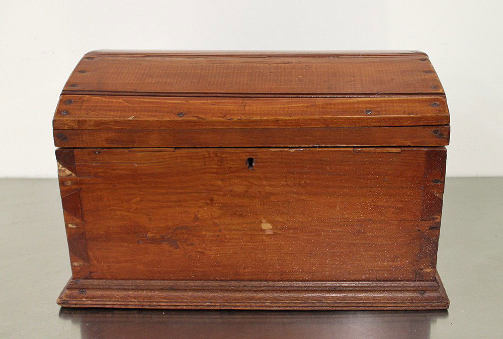 ANTIQUE DOMED STORAGE CHEST (1 of 2)