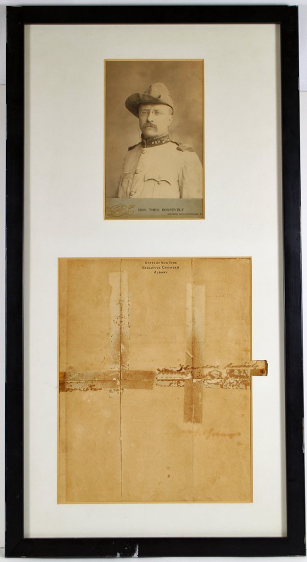 THEODORE ROOSEVELT CABINET CARD & LETTER (1 of 5)