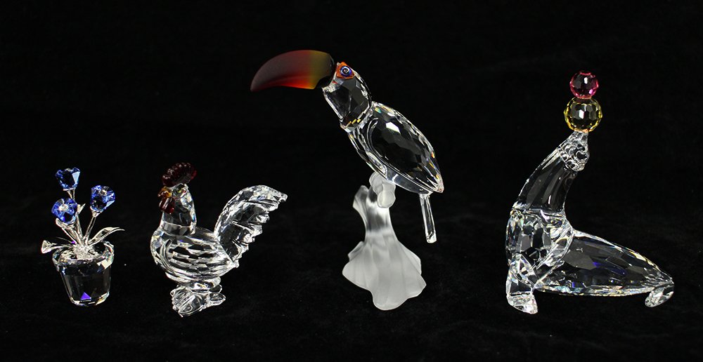 (4) SWAROVSKI CRYSTAL FIGURINES (1 of 1)