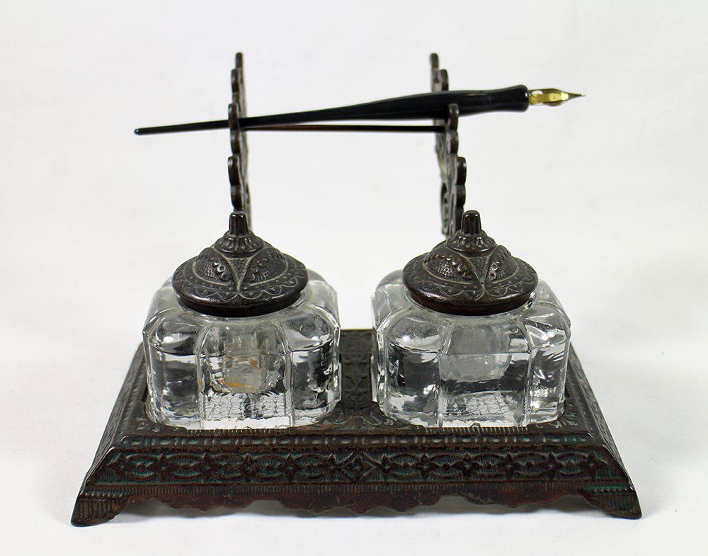 CAST IRON INKWELL (1 of 2)