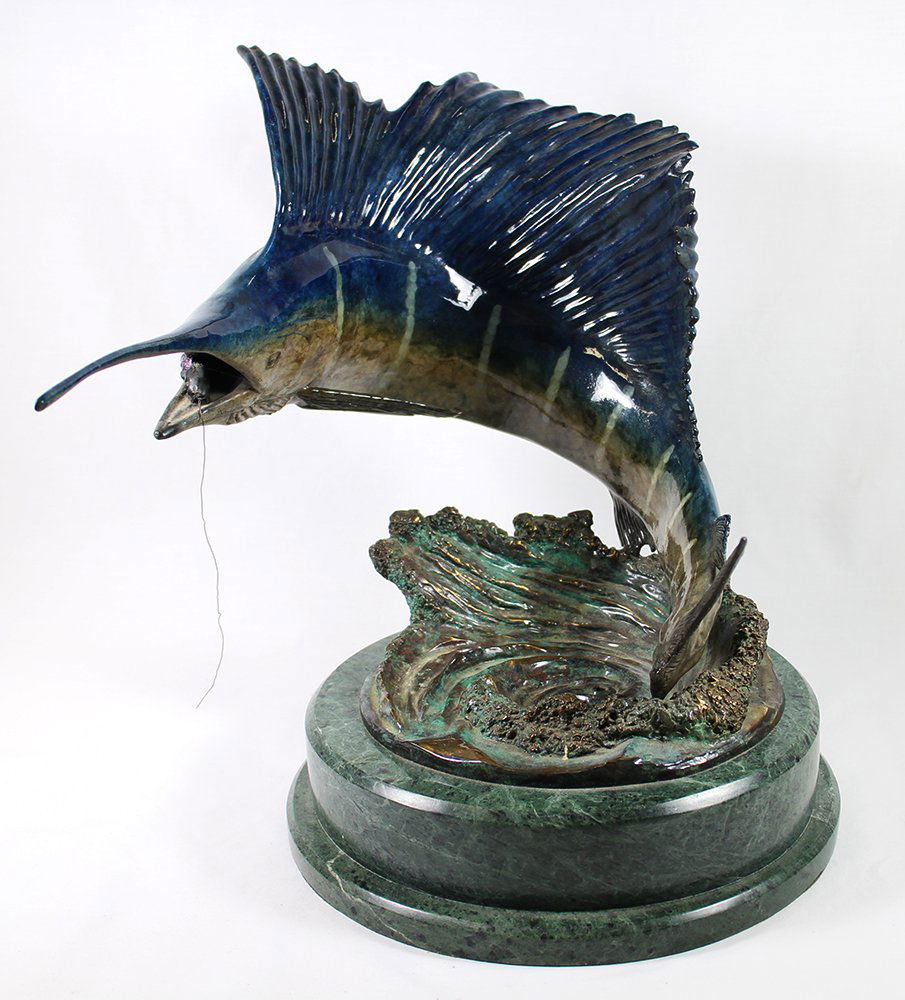DUANE SCOTT BRONZE SAILFISH SCULPTURE (1 of 6)