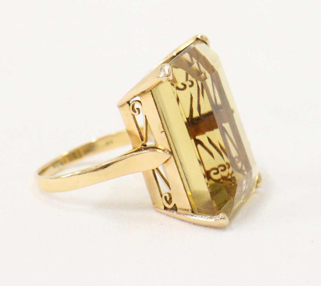 18K YELLOW TOPAZ COCKTAIL RING (1 of 4)