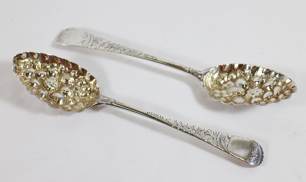 GEORGE III STERLING BERRY SPOONS (1 of 3)