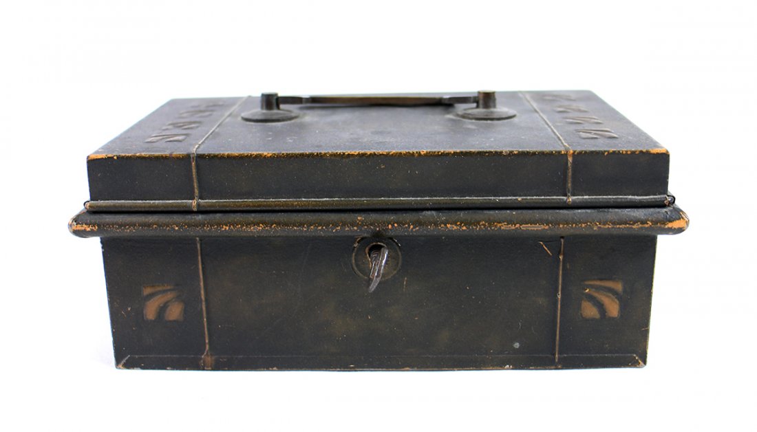 EARLY 20TH CENTURY STRONG BOX (1 of 3)