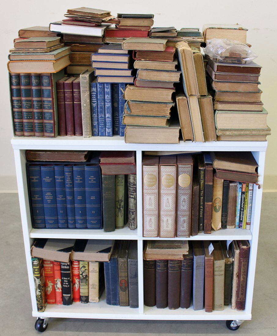 LARGE ANTIQUE BOOK COLLECTION (1 of 5)