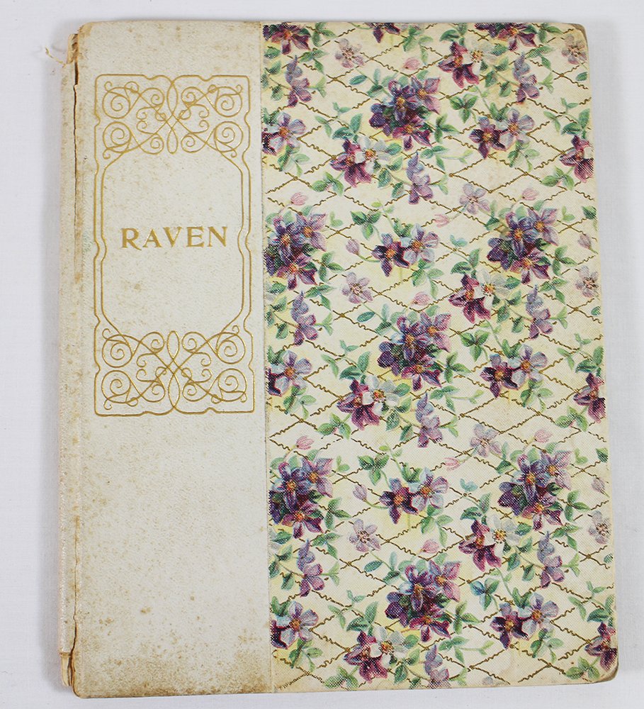19TH CENTURY THE RAVEN BY EDGAR ALLAN POE: Book illustrated and printed by E.P Dutton and Company 1893.