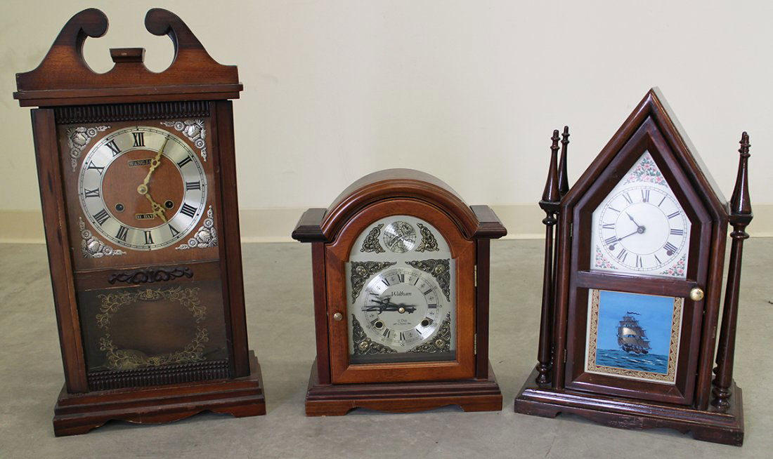 (3) MANTLE CLOCKS (1 of 3)