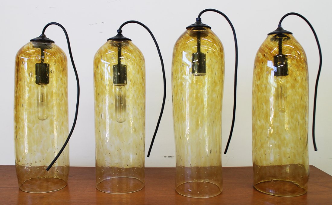 (4) MURANO STYLE HANGING LIGHTS (1 of 1)