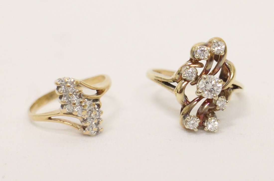 (2) 14K DIAMOND RINGS (1 of 4)