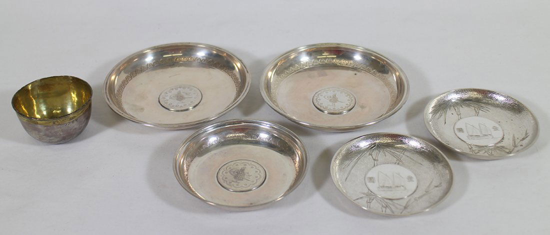 (6) SILVER COIN DISHES (1 of 5)