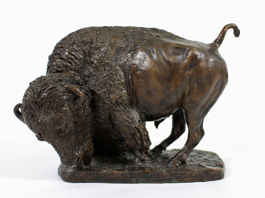 GEORGE PHIPPEN BRONZE BUFFALO SCULPTURE (1 of 5)