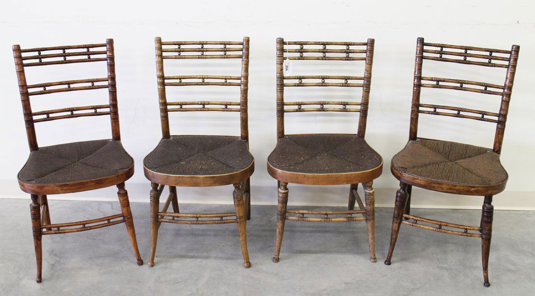 (4) ANTIQUE DINING CHAIRS (1 of 2)