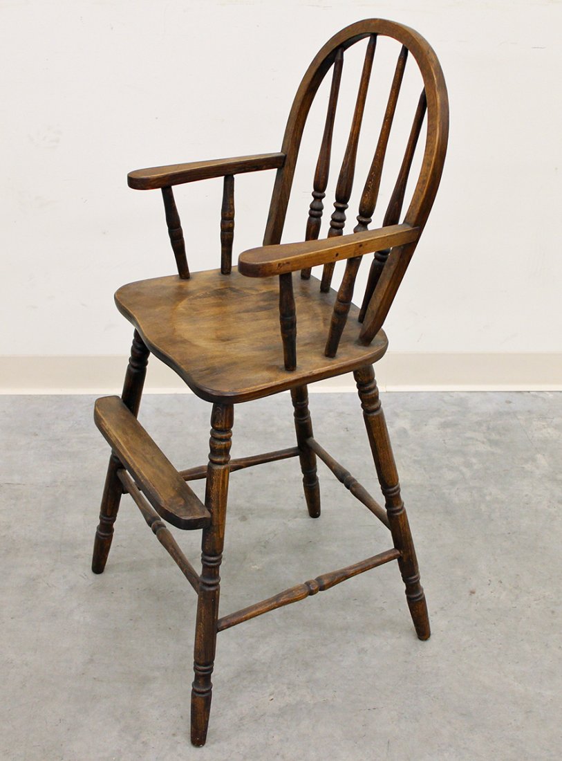 NEW ENGLAND MAPLE CHILD'S HIGH CHAIR (1 of 3)