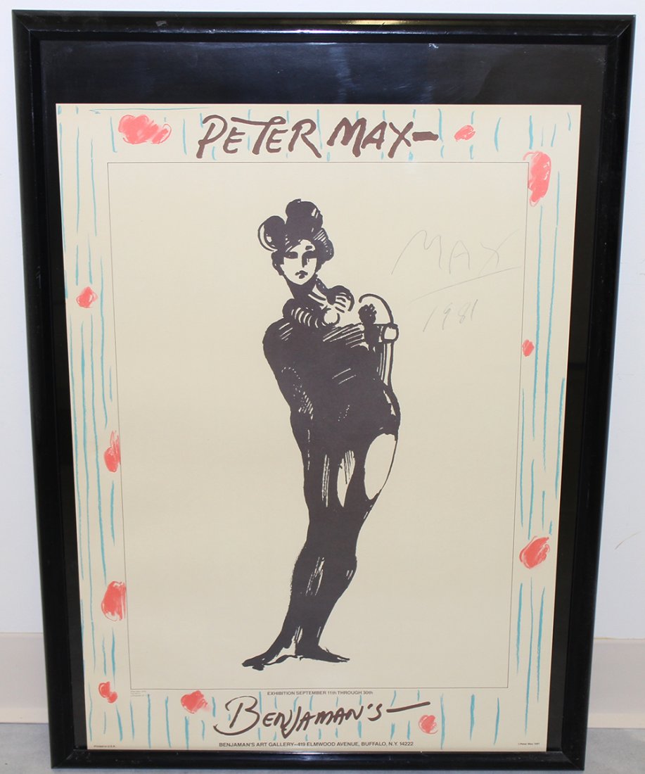 PETER MAX SIGNED "MIME" LITHOGRAPH (1 of 4)
