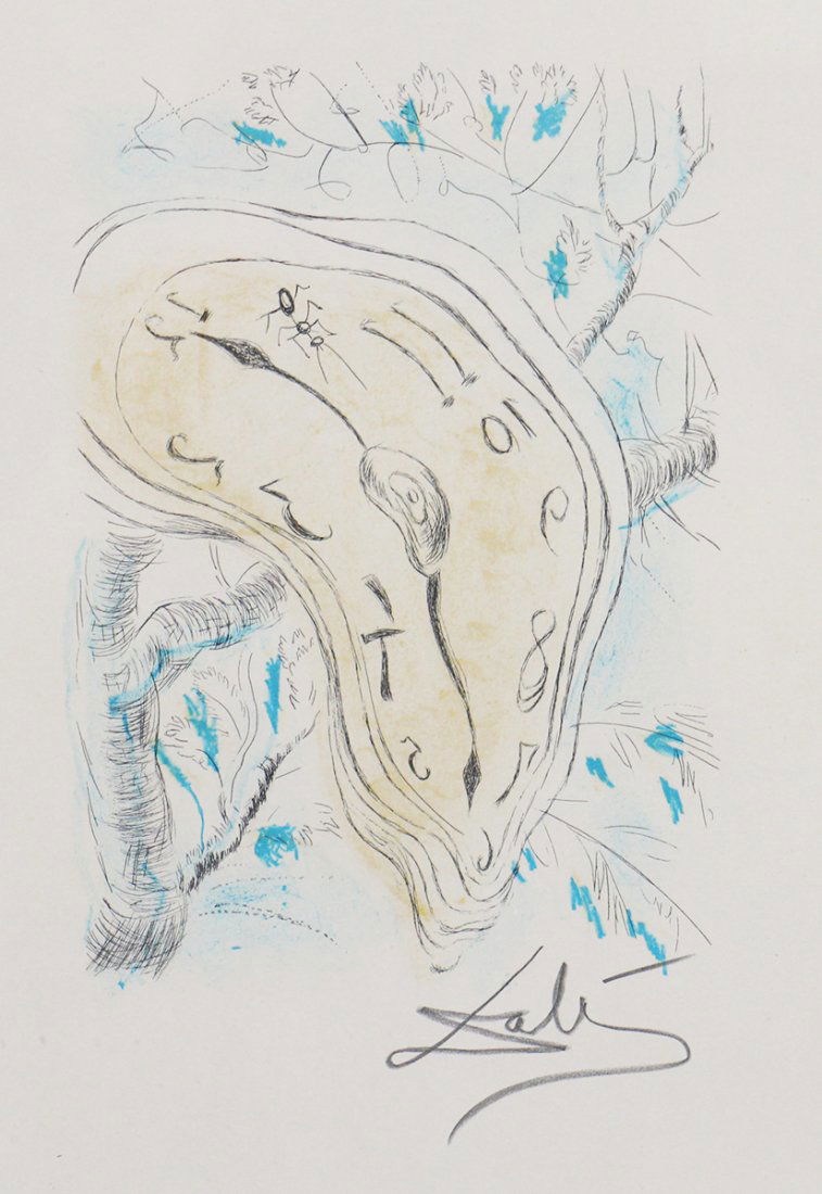 SALVADOR DALI MELTING CLOCK LITHOGRAPH (1 of 4)