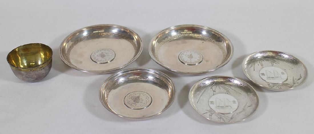 (6) SILVER COIN DISHES (1 of 5)