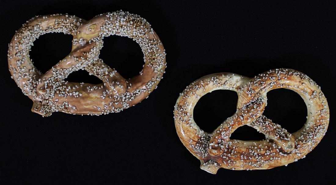 (2) ANTIQUE PRETZEL FLASKS (1 of 4)