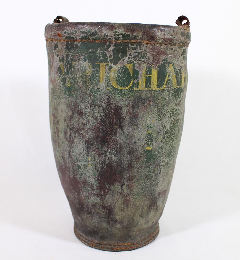 ANTIQUE LEATHER FIRE BUCKET (1 of 3)