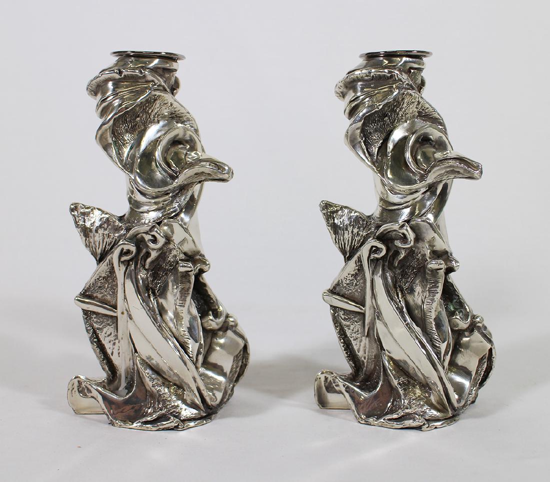 (2) SIGNED SILVER CANDLESTICKS (1 of 3)