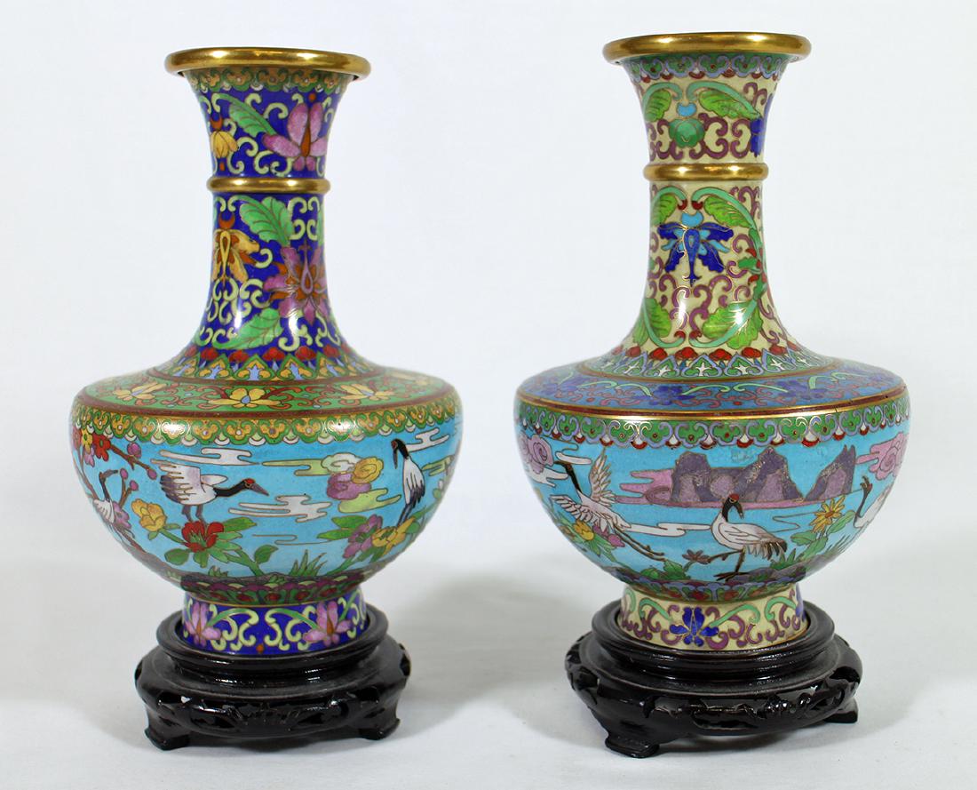(2) CHINESE CLOISONNE VASES (1 of 3)