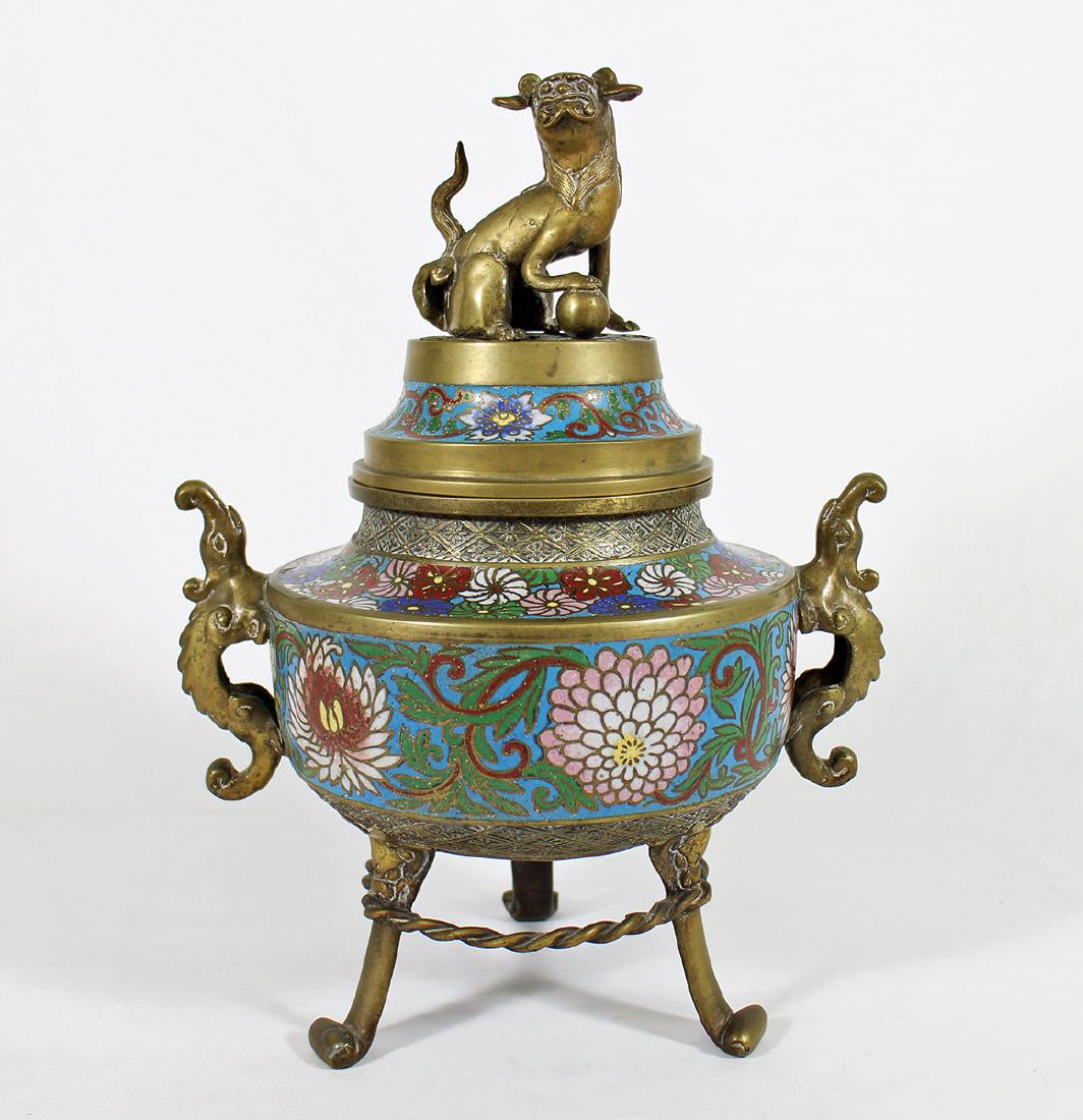 CHINESE CLOISONNE CENSER (1 of 3)