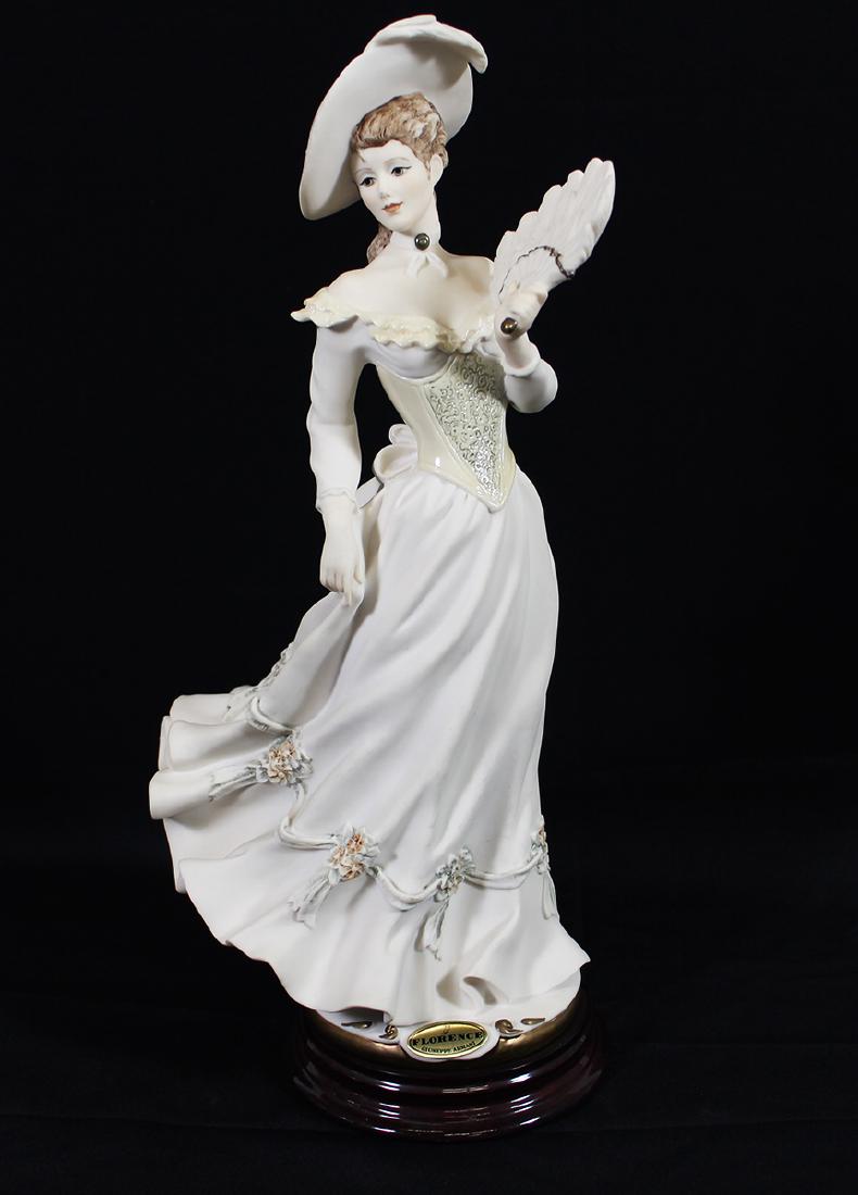 GIUSEPPE ARMANI VANESSA FIGURINE: Giuseppe Armani figurine Vanessa, woman with fan. 13.75" tall.