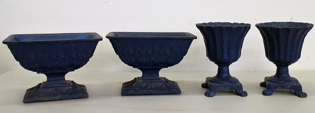 (4) CAST IRON PLANTERS (1 of 3)