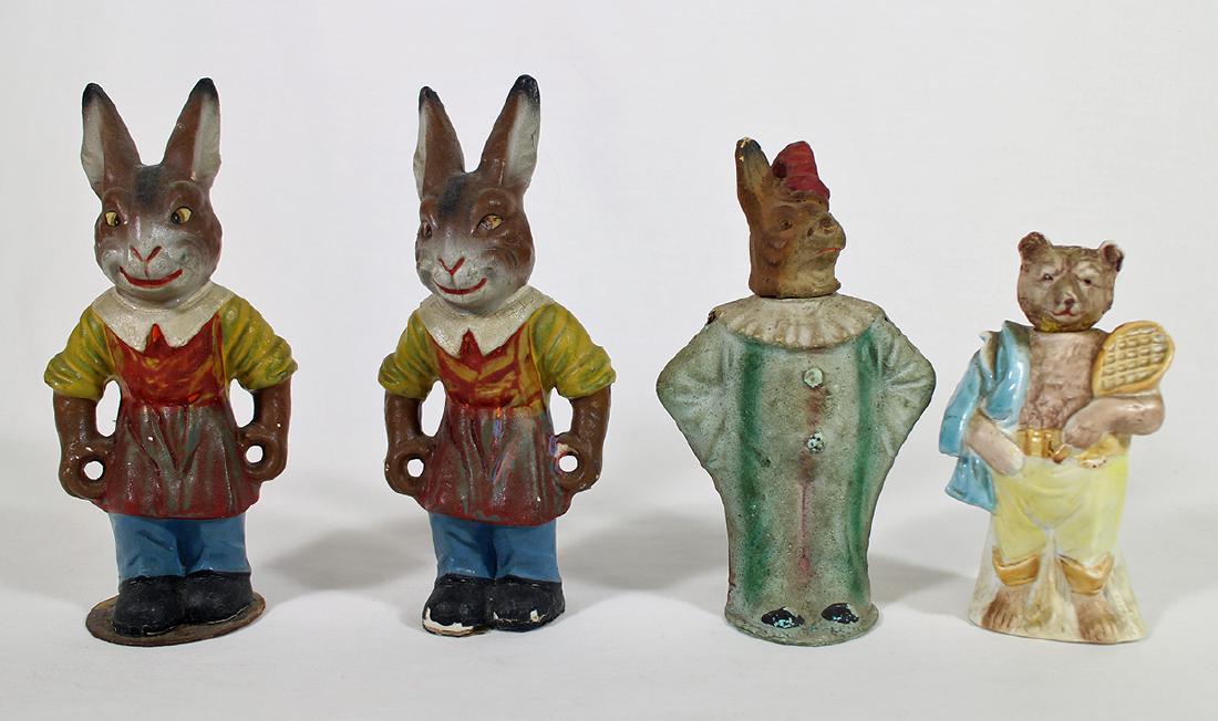 VINTAGE BUNNY RABBITS & BEAR NODDER (1 of 2)