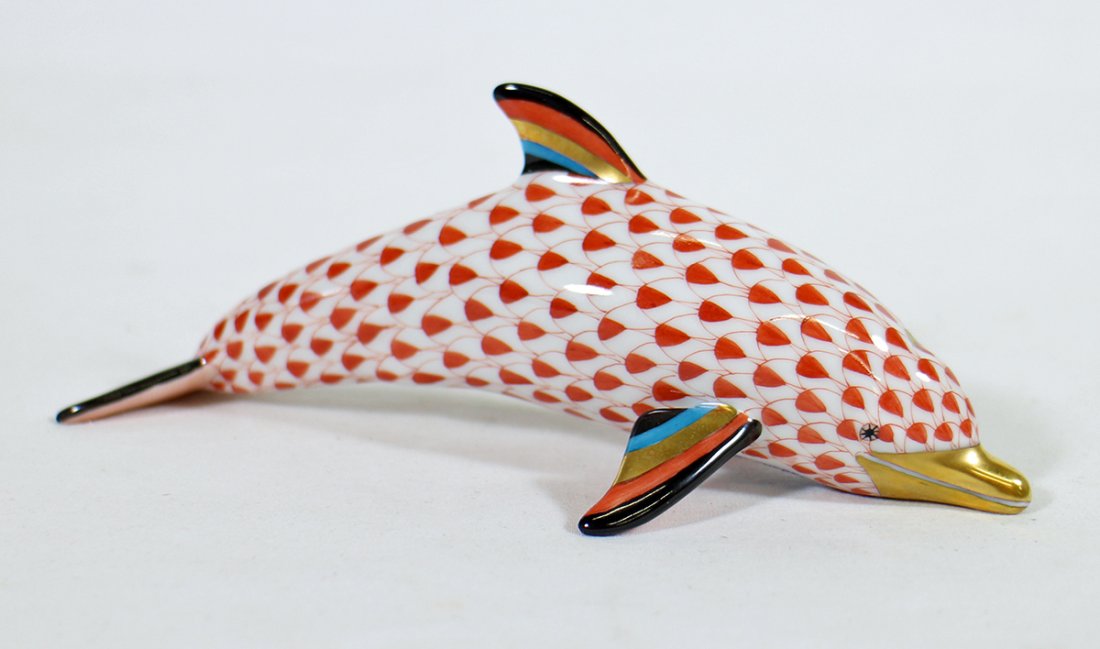 HEREND DOLPHIN FIGURINE (1 of 3)