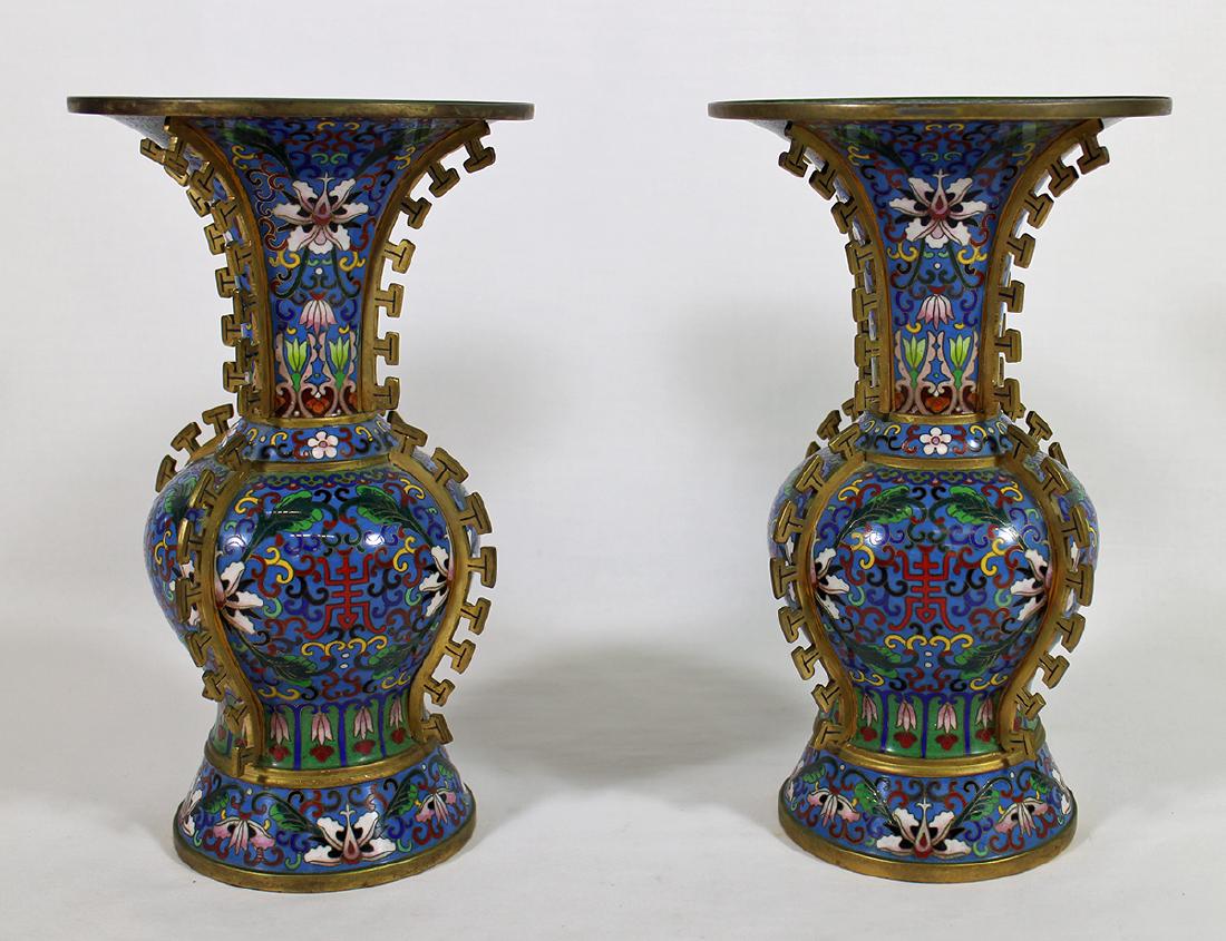 (2) CHINESE CLOISONNE VASES (1 of 3)