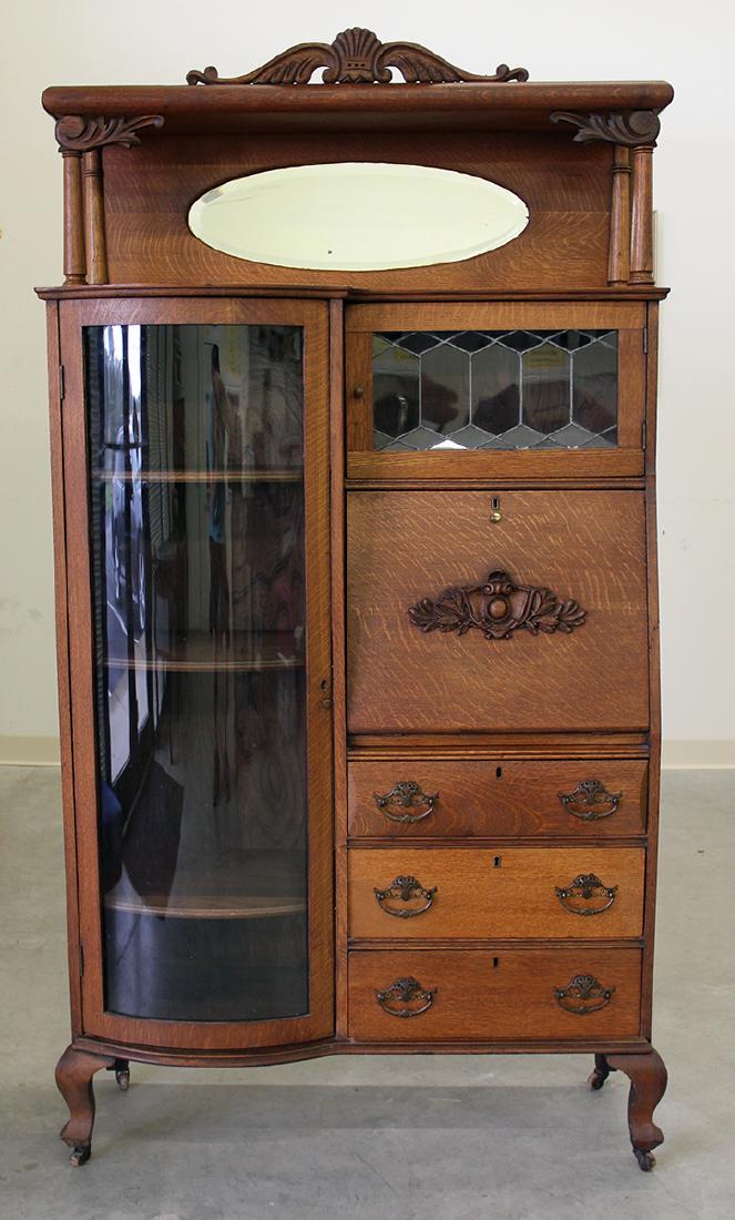 ANTIQUE OAK SIDE BY SIDE