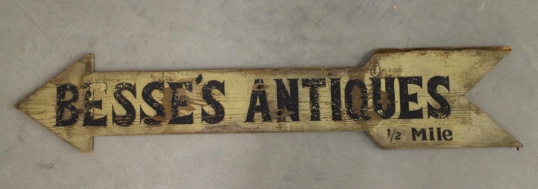 BESSE'S ANTIQUES SIGN (1 of 2)