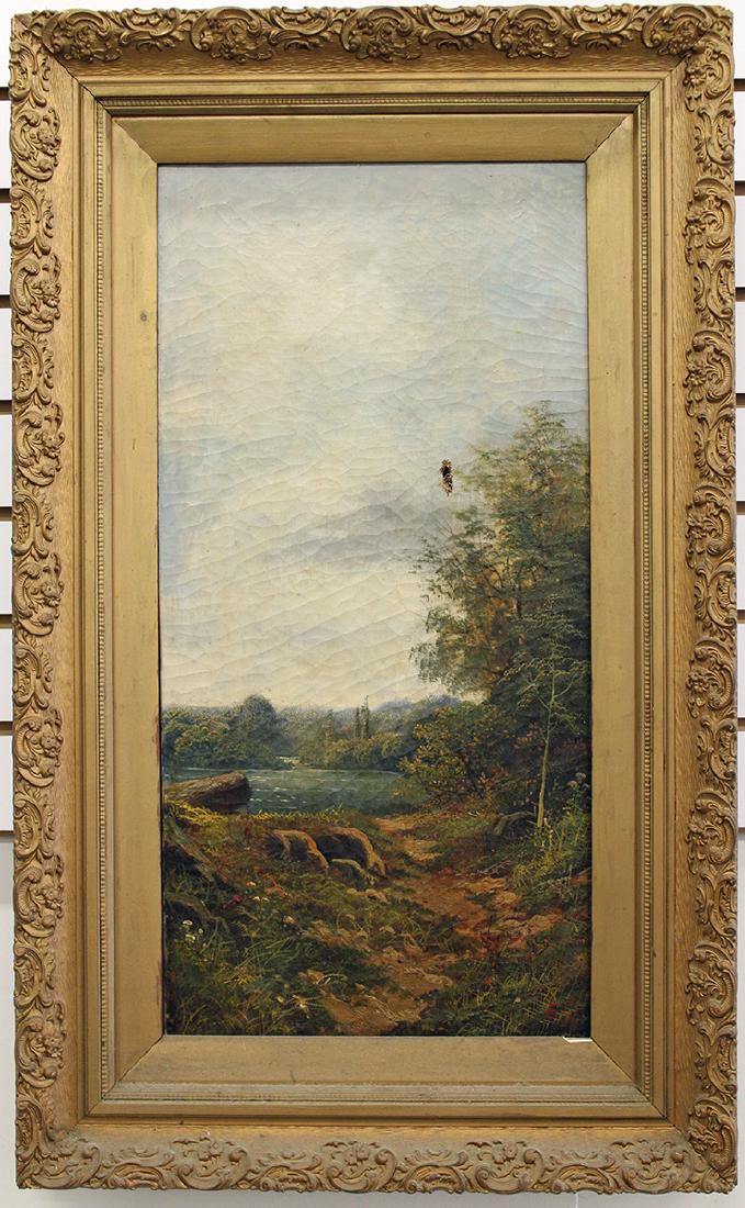 ANTIQUE EUROPEAN LANDSCAPE PAINTING (1 of 4)