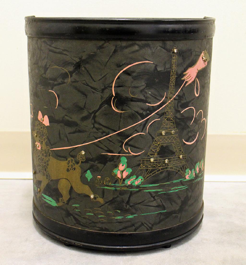 VINTAGE 1950's PEARL-WICK POODLE BIN (1 of 2)