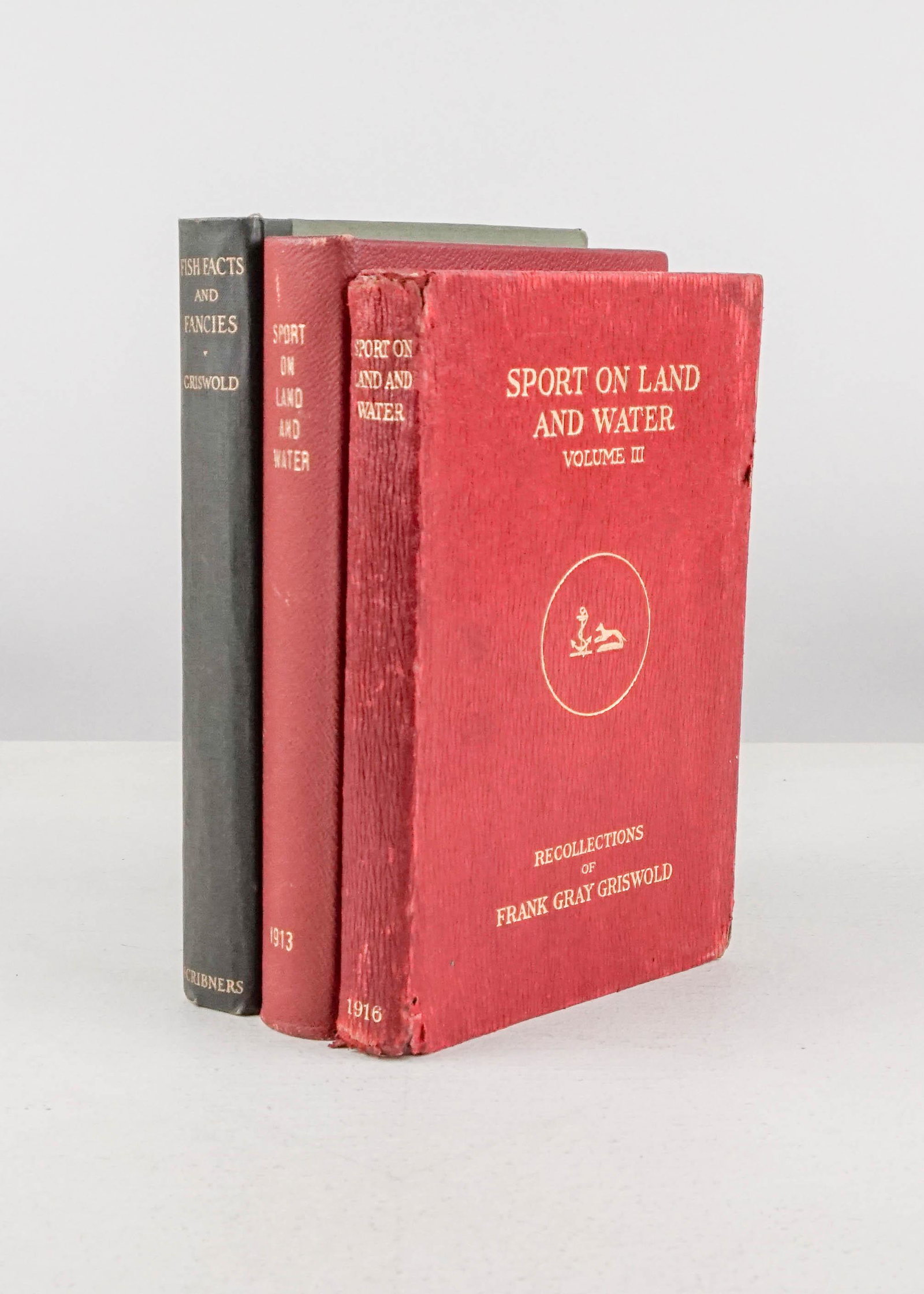 Griswold, Frank Gray.Group of 3 volumes, as listed: Griswold, Frank Gray.Group of 3 volumes, as listed below. Illustrated. 8vo, cloth or leather, first 2 top-edges gilt; first rebound in red leather, second spine-ends frayed, generally sound.Vp, vdSpor